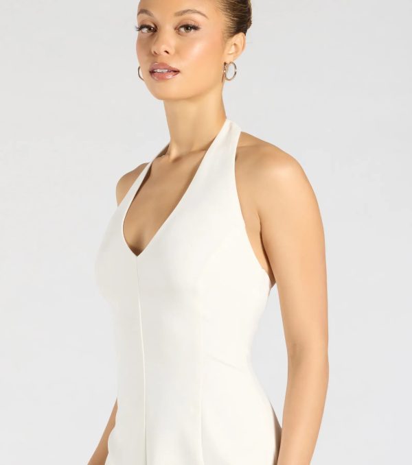 Chic Event Halter A-Line Mini Dress - Image 4