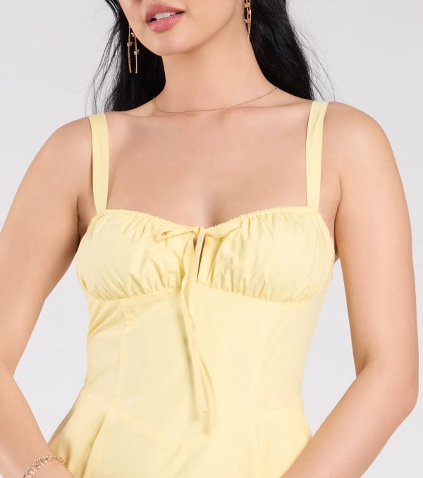 Playful And Pretty Corset Lace-Up Midi Dress - Image 3