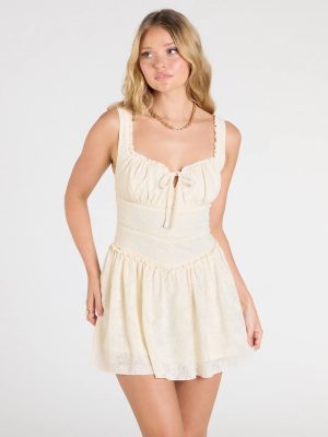 Love In The Air Lace Skater Mini Dress