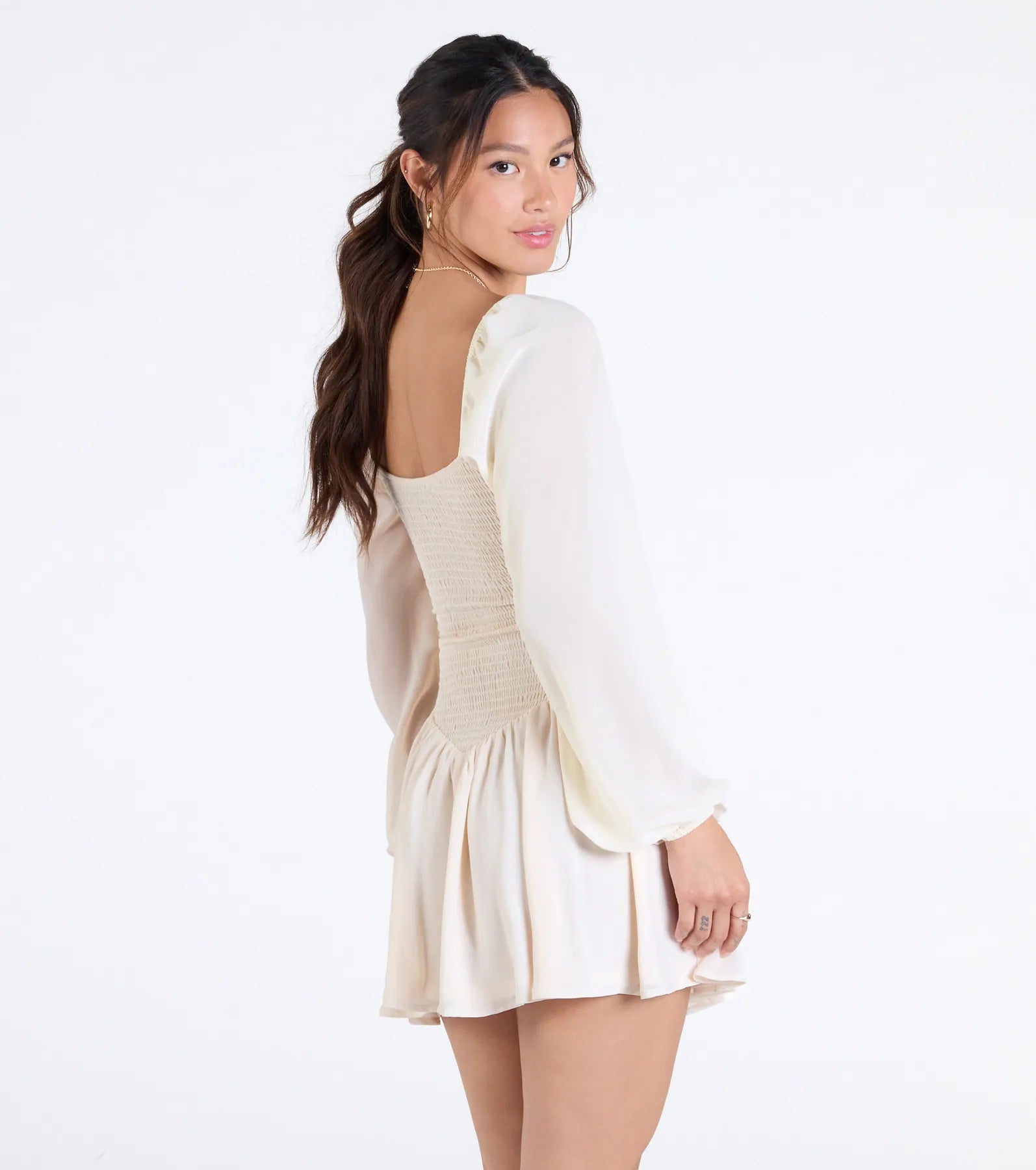 Perfect View Smocked Cutout Skater Dress - Image 2