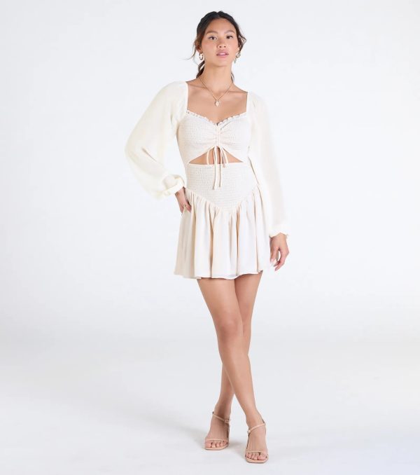 Perfect View Smocked Cutout Skater Dress - Image 3