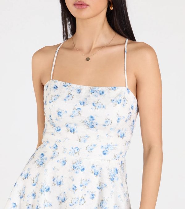 Beauty In The Detail Tie Back Floral Skater Dress - Image 4