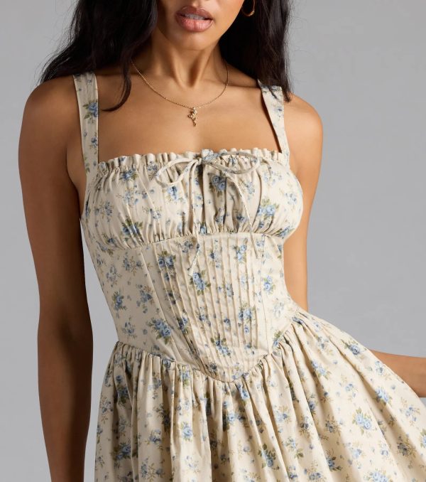 Feeling Pretty Cute Floral Skater Short Dress - Image 4