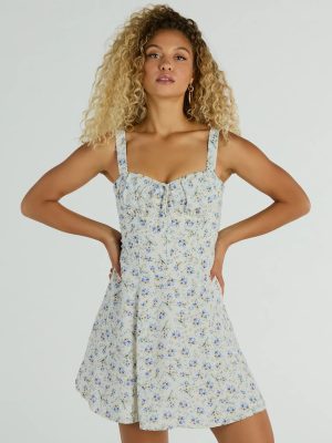 Love's In The Air Floral Chiffon A-Line Dress