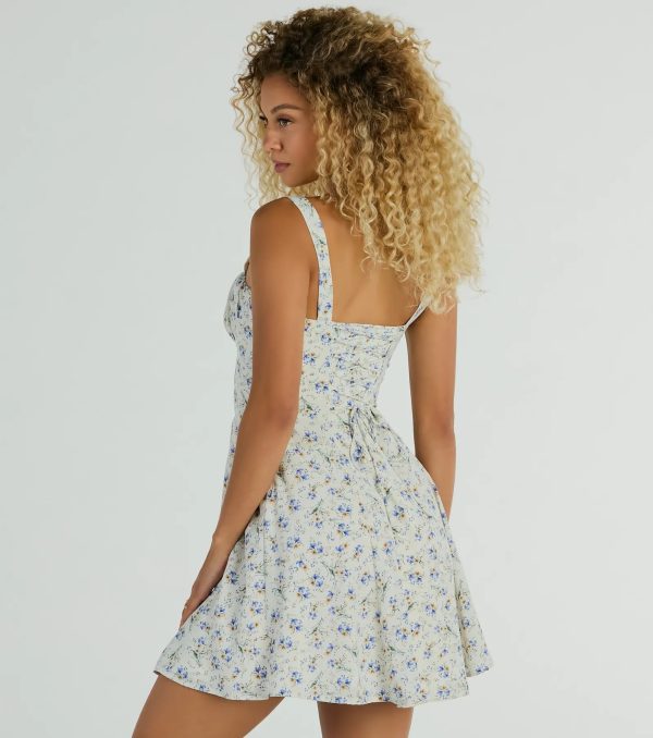 Love's In The Air Floral Chiffon A-Line Dress - Image 2