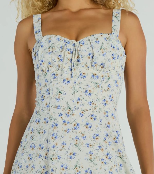 Love's In The Air Floral Chiffon A-Line Dress - Image 4