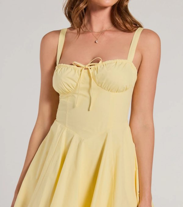 Ray Of Beauty Lace-Up Corset Skater Dress - Image 4