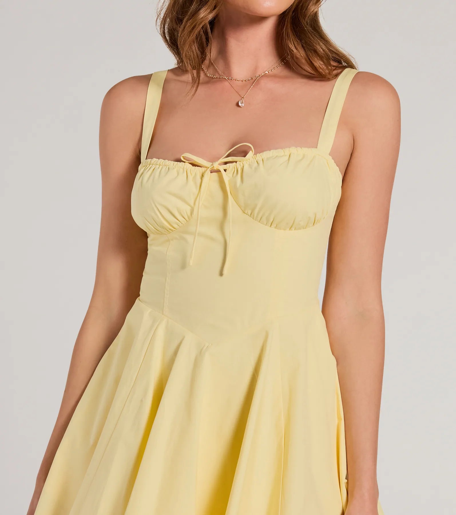 Ray Of Beauty Lace-Up Corset Skater Dress - Image 4