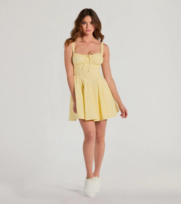 Ray Of Beauty Lace-Up Corset Skater Dress - Image 5