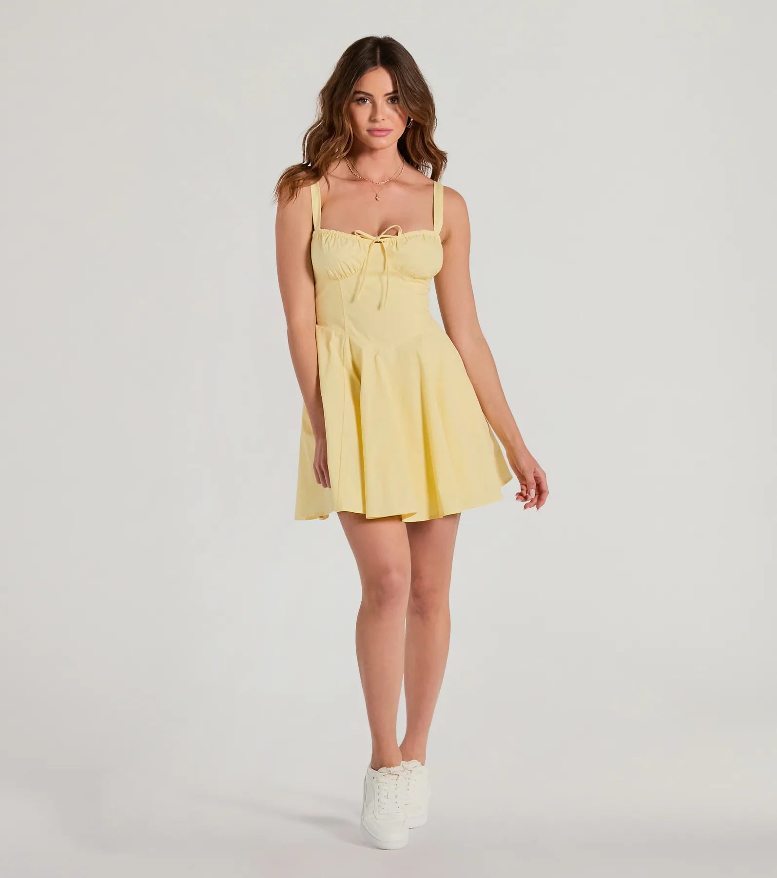 Ray Of Beauty Lace-Up Corset Skater Dress - Image 5