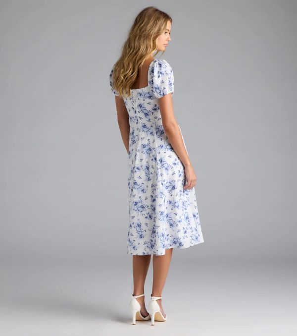 Charmingly Perfect Floral A-Line Midi Dress - Image 2