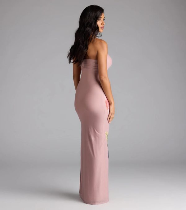 Statement Blooms Strapless Floral Maxi Dress - Image 3