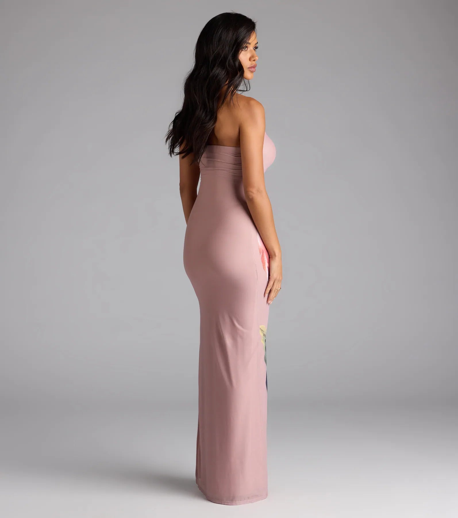 Statement Blooms Strapless Floral Maxi Dress - Image 3