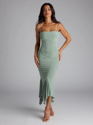 Stunning Silhouette Bodycon Midi Dress