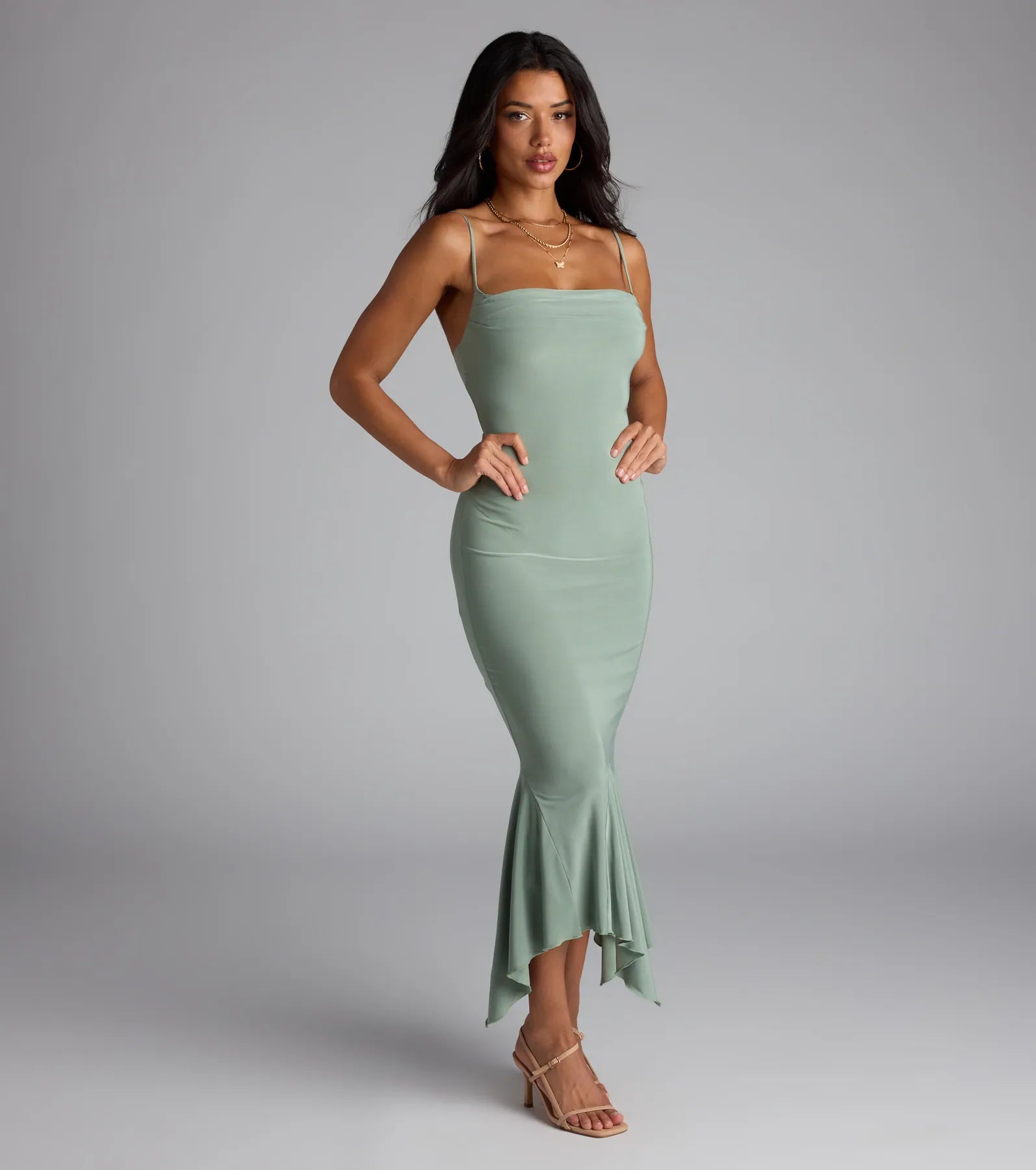 Stunning Silhouette Bodycon Midi Dress - Image 4