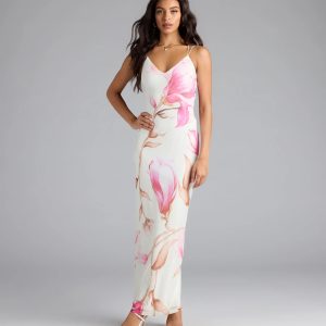 Lovely Look Floral Mesh Maxi Dress