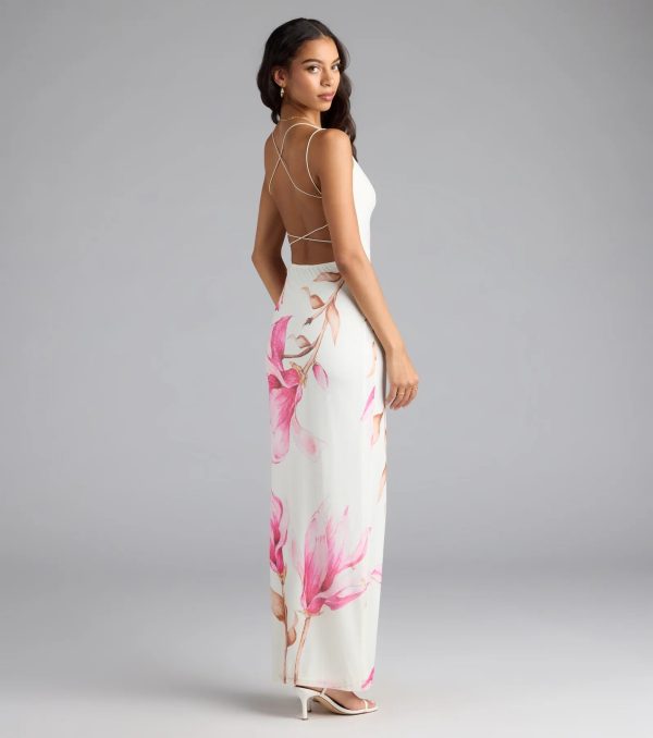 Lovely Look Floral Mesh Maxi Dress - Image 2