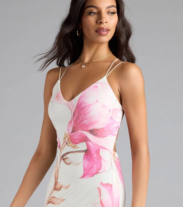 Lovely Look Floral Mesh Maxi Dress - Image 3