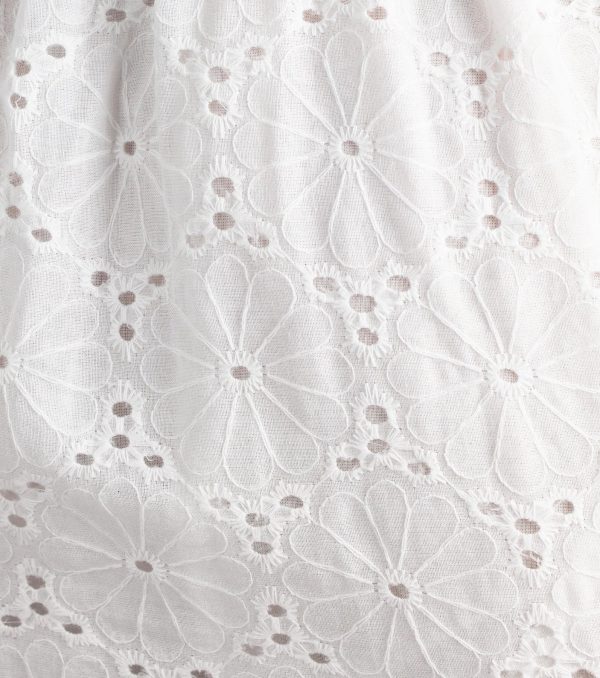 Effortless Eyelet Bubble Hem Mini Dress - Image 4