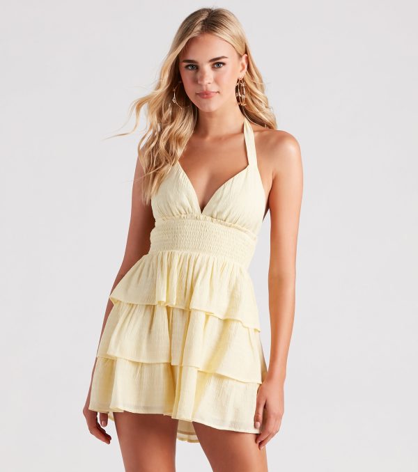 Sunset Happy Hour Ruffled Skater Dress - Image 22