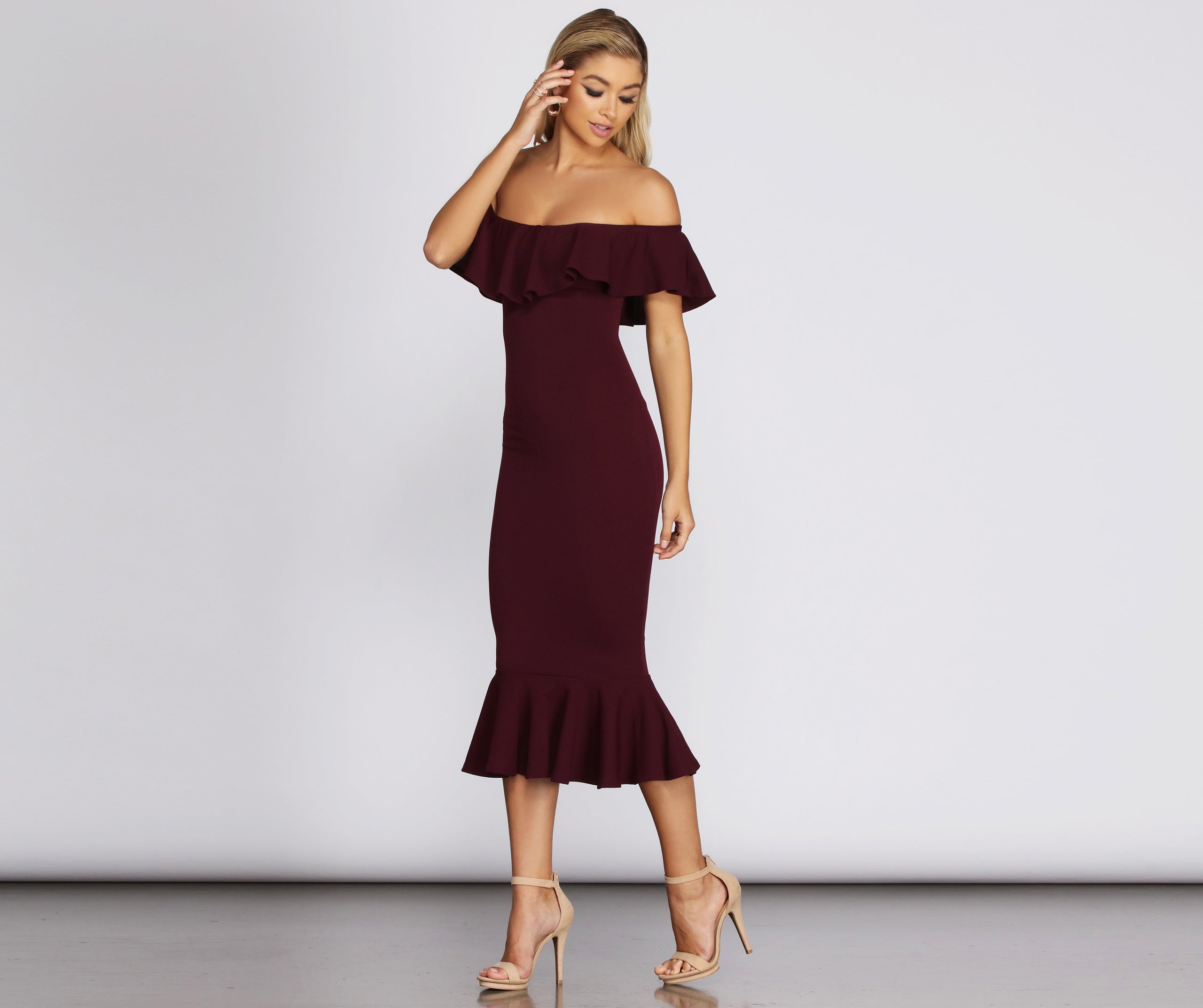 Ready And Ruffled Midi Dress - Image 3