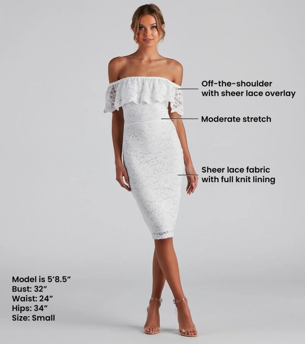 Stunner In Lace Midi Dress - Image 5