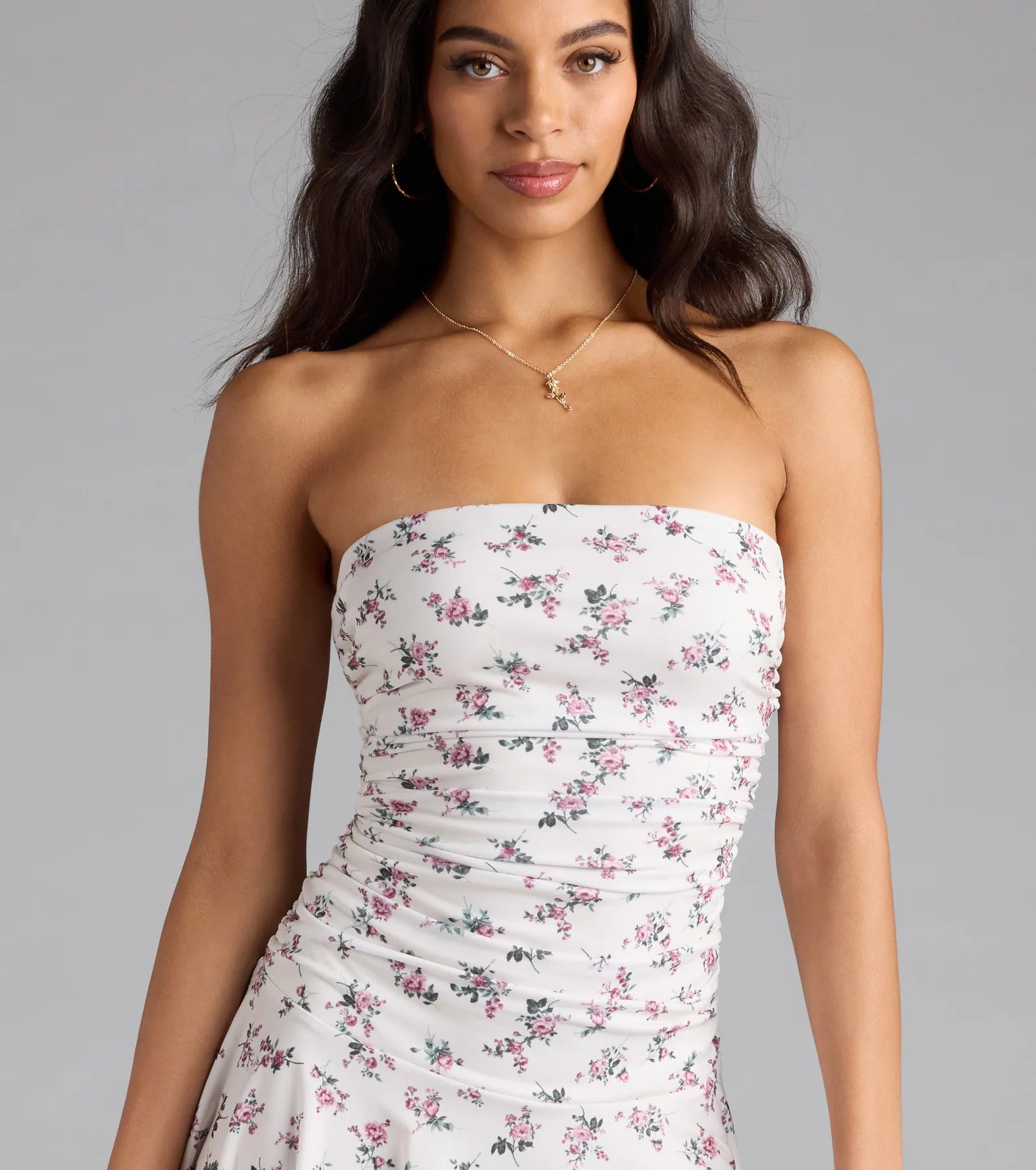 Sunny Sweet Floral A-Line Mini Dress - Image 4
