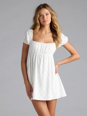 Definitely Darling Tie Back Babydoll Mini Dress