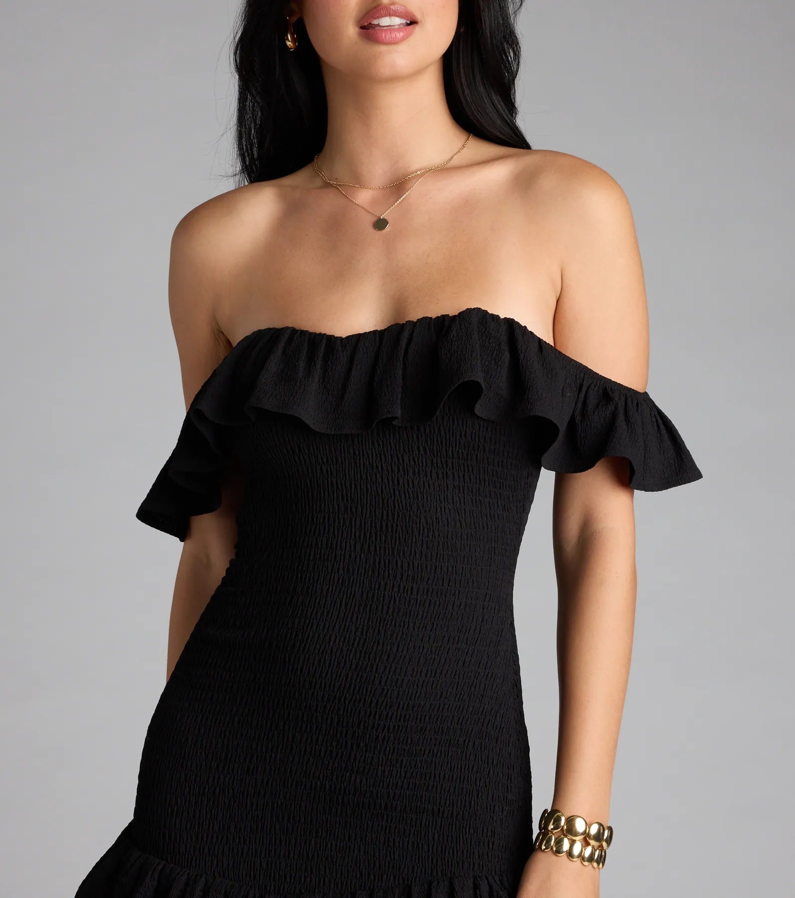 Definition Of Cute Off-The-Shoulder Mini Dress - Image 4