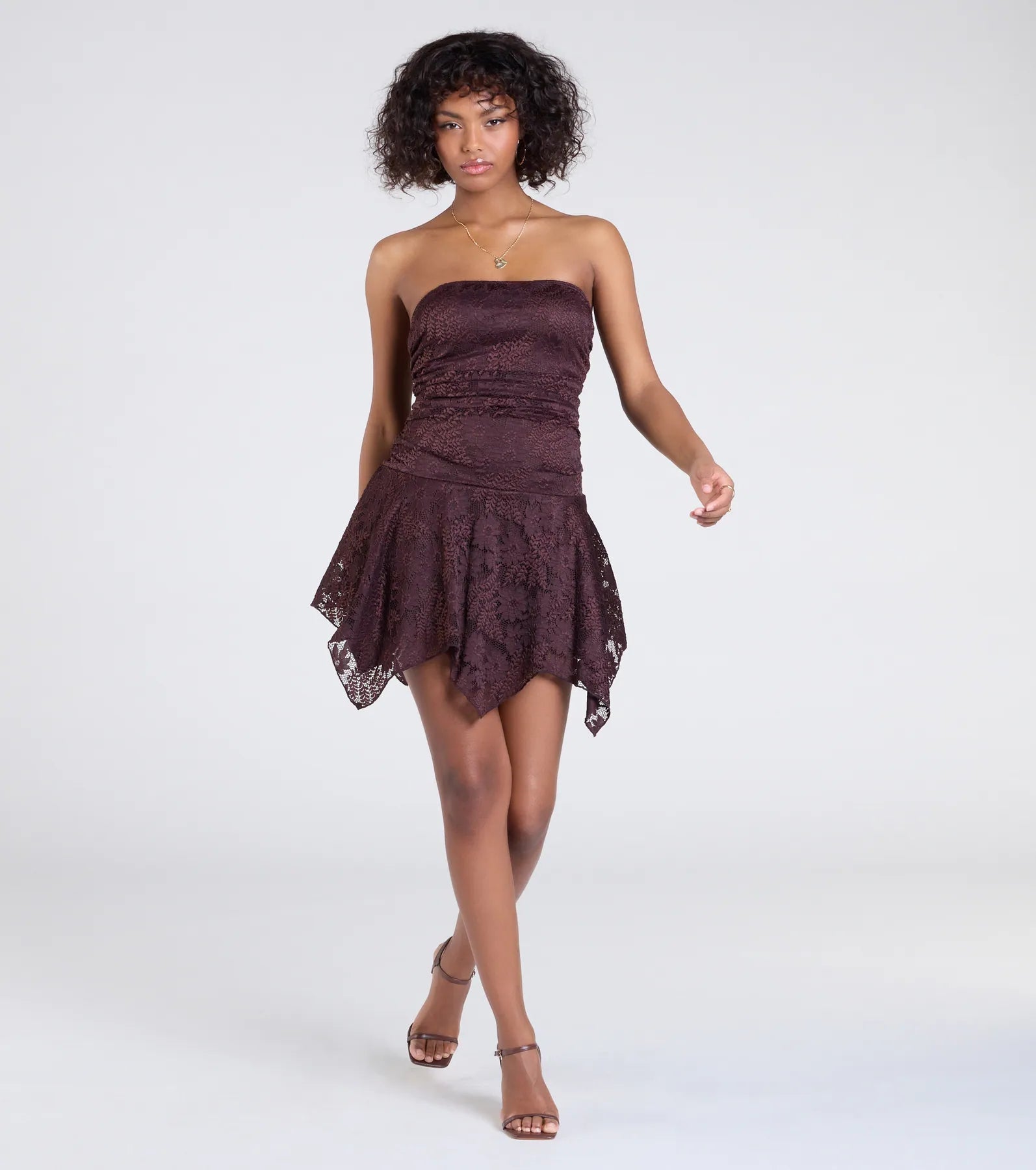 Going Out Strapless Lace Mini Dress - Image 7