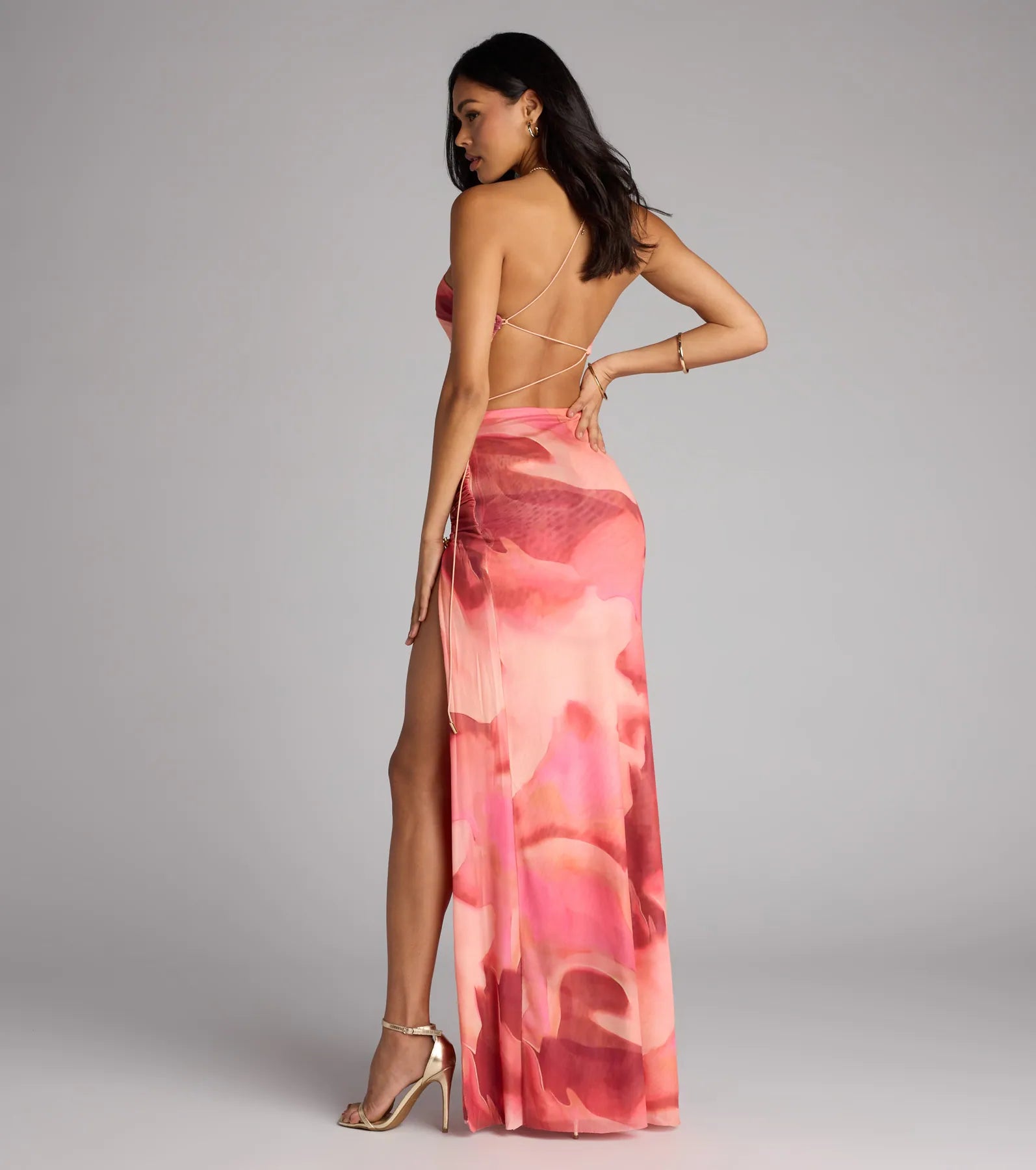 Heat Check Abstract Cutout Maxi Dress - Image 2
