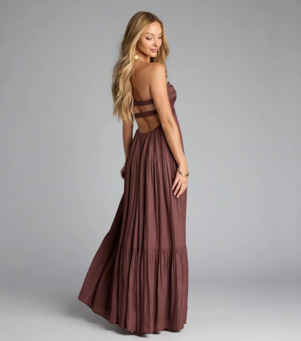 Twist Of Fate Strapless Ruffled Maxi Dress - Image 2