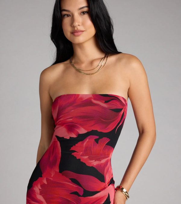 Own The Moment Tube Floral Maxi Dress - Image 3
