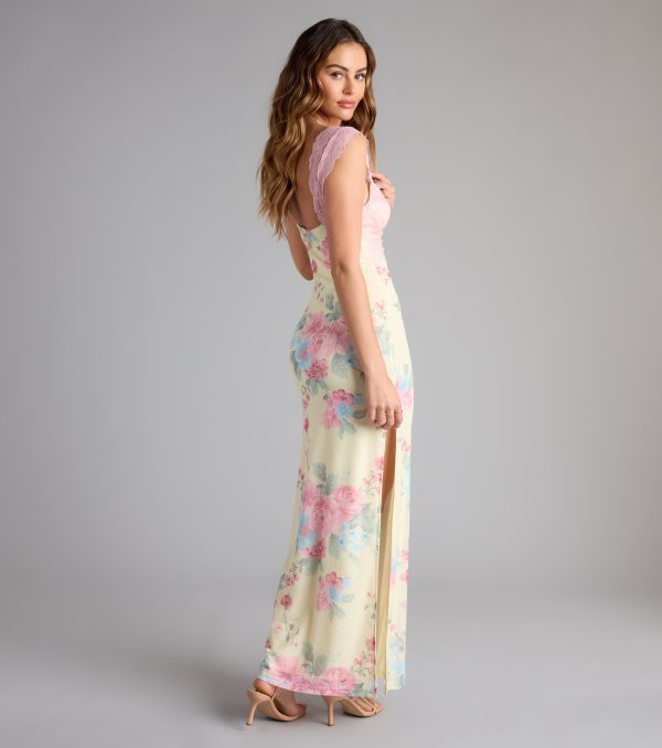 Garden Party Chic Lace Floral Maxi Dress - Image 2