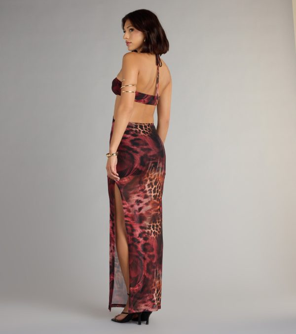 Untamed Allure Animal Print Cutout Maxi Dress - Image 2
