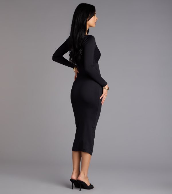 In the Moment Bodycon Midi Dress - Image 2