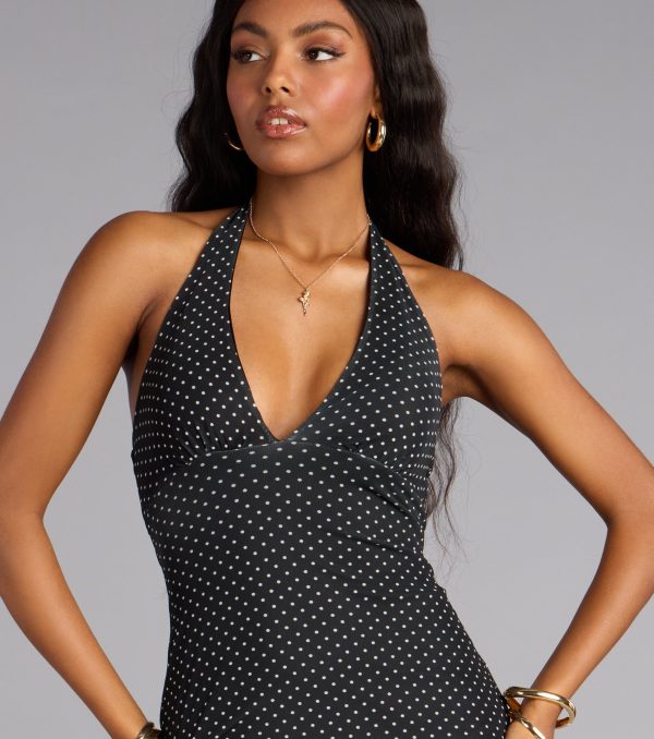 Retro Romance Halter Midi Dress - Image 3