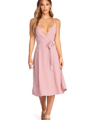 Flirty In Ruffles Midi Dress