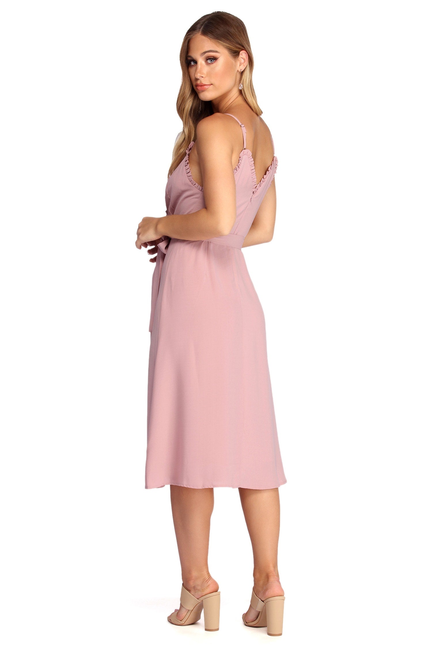 Flirty In Ruffles Midi Dress - Image 3