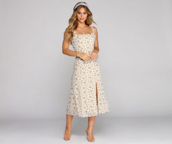 Frilly In Florals Midi Dress - Image 2