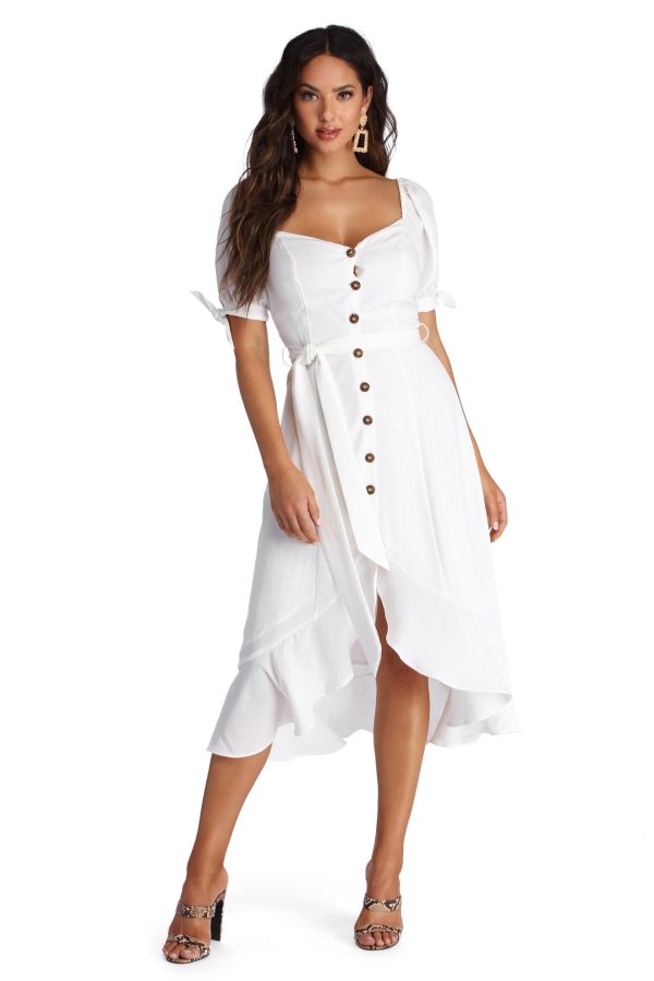 Button Like You Midi Dress - Image 2