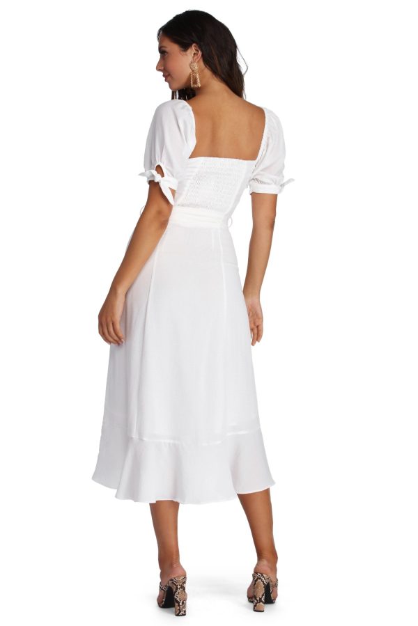 Button Like You Midi Dress - Image 3