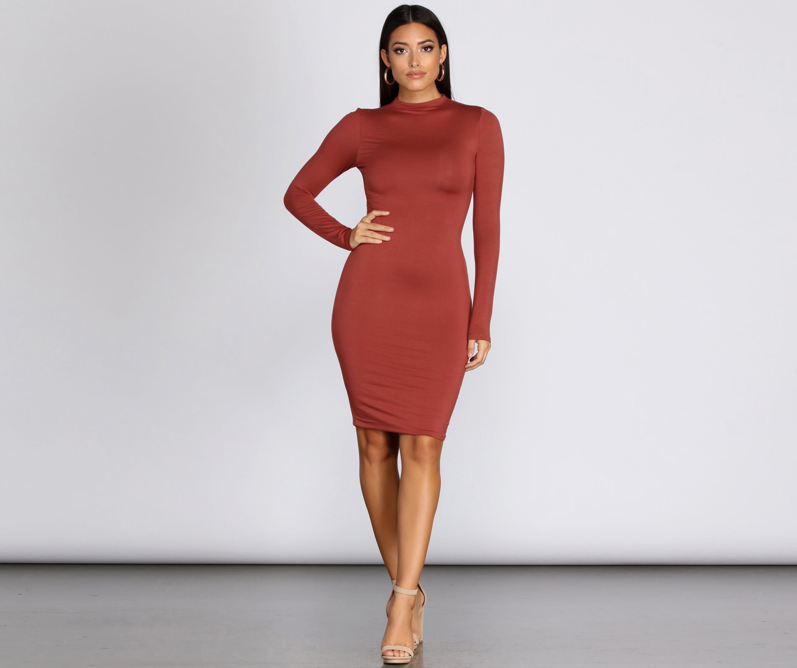 Feeling Knit Midi Dress - Image 3