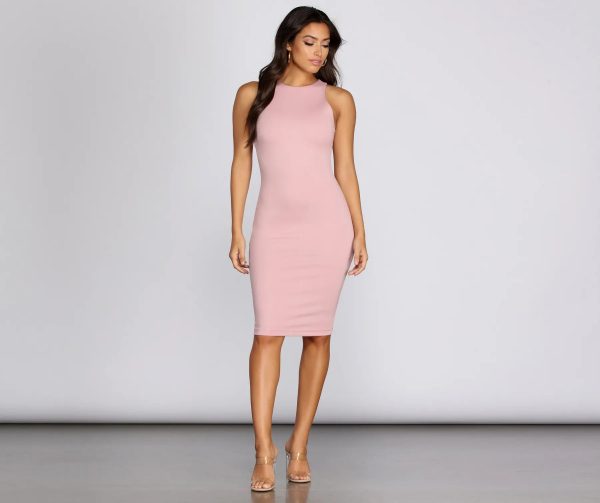 Charming And Chic Midi Dress - Image 2