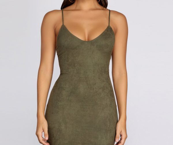 Stylish Stunner Faux Suede Dress - Image 4