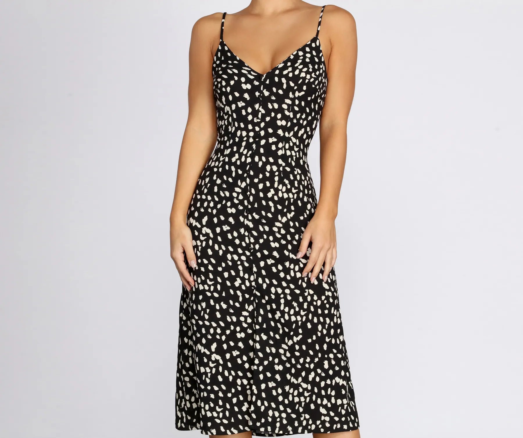 Spot On A-Line Midi Dress - Image 3