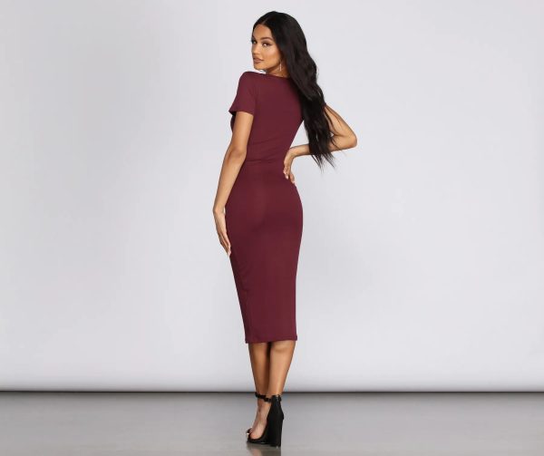 Casual Vibes Knit Midi Dress - Image 4