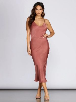 Satin Dreams Midi Dress