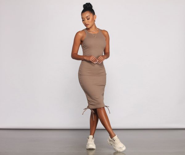 Effortless Everyday Ruched Knit Mini Dress - Image 13