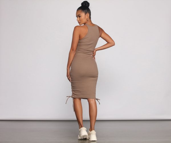 Effortless Everyday Ruched Knit Mini Dress - Image 14